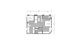 Планировка кондомониума 2 спальни в ЖК Above Element Condominium № 11019